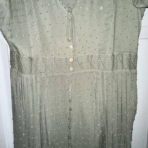 Elegant Olive Green Women's Dress